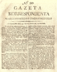 Gazeta Korrespondenta Warszawskiego i Zagranicznego. 1820 nr20