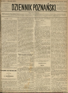Dziennik Poznański 1872.11.17 R.14 nr264