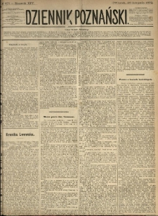 Dziennik Poznański 1872.11.26 R.14 nr271