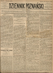 Dziennik Poznański 1872.11.27 R.14 nr272