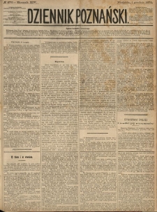 Dziennik Poznański 1872.12.01 R.14 nr276