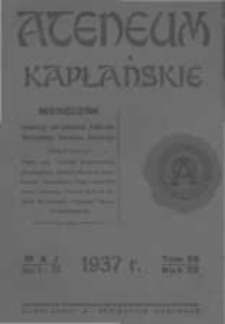 Ateneum Kapłańskie. 1937 R.23 T.39 z.5