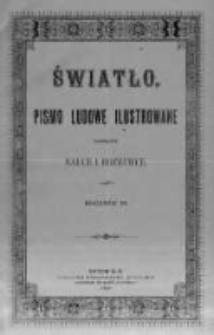 Światło. Pismo Ludowe Ilustrowane Poświęcone Nauce i Rozrywce. 1892 R.6 nr1