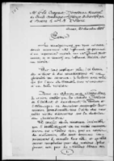 "Extrait les renseignements que vous m'avez donné concernant M. Gounod est pour moi d'une importance capitale, car M. Gounod peut exercer en ce moment, une d'influence décisive sur ma carrière" 1885 przez Edmonda J. Croegaerta kompozytora