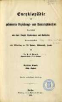 Encyklopädie des gesammten Erziehungs- und Unterrichtswesens bearbeitet von einer Anzahl Schulmänner und Gelehrten. Bd 3, Göthe-Kindheit