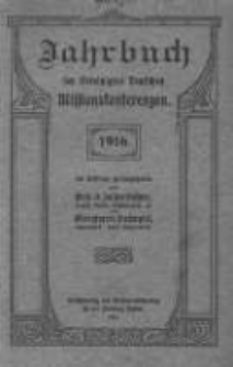 Jahrbuch der vereinigten deutschen Missionkonferenzen 1916