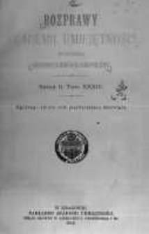 Rozprawy Akademii Umiejętności. Wydział Historyczno-Filozoficzny. Serya II. 1916. Tom 34