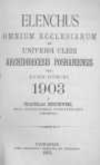 Elenchus Omnium Ecclesiarum et Universi Cleri Archidioecesis Posnaniensis pro Anno Domini 1903 a Stanislao Okoniewski