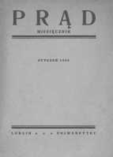 Prąd. Miesięcznik Poświęcony Zagadnieniom Religijnym, Narodowym i Społecznym. 1929 R.16 nr1