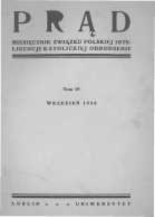 Prąd. Miesięcznik Związku Polskiej Inteligencji Katolickiej "Odrodzenie". 1930 R.17 nr9