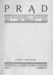 Prąd. Miesięcznik Poświęcony Zagadnieniom Życia Kulturalnego i Społecznego. 1937 R.24 nr7-8