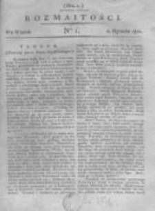 Rozmaitości. Pismo Dodatkowe do Gazety Lwowskiej. 1821 R.1 nr1