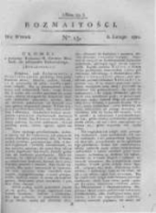 Rozmaitości. Pismo Dodatkowe do Gazety Lwowskiej. 1821 R.1 nr15