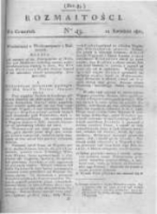 Rozmaitości. Pismo Dodatkowe do Gazety Lwowskiej. 1821 R.1 nr43