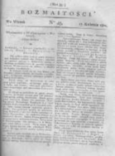 Rozmaitości. Pismo Dodatkowe do Gazety Lwowskiej. 1821 R.1 nr45