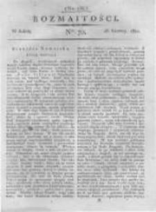 Rozmaitości. Pismo Dodatkowe do Gazety Lwowskiej. 1821 R.1 nr70