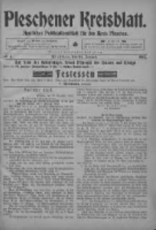 Pleschener Kreisblatt: Amtliches Publicationsblatt fuer den Kreis Pleschen 1903.01.14 Jg.51 Nr4