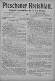 Pleschener Kreisblatt: Amtliches Publicationsblatt fuer den Kreis Pleschen 1903.03.04 Jg.51 Nr18