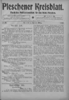 Pleschener Kreisblatt: Amtliches Publicationsblatt fuer den Kreis Pleschen 1903.03.11 Jg.51 Nr20
