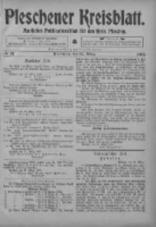 Pleschener Kreisblatt: Amtliches Publicationsblatt fuer den Kreis Pleschen 1903.03.25 Jg.51 Nr24