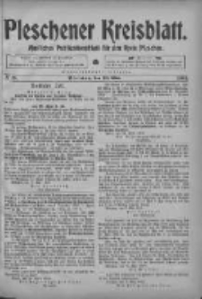Pleschener Kreisblatt: Amtliches Publicationsblatt fuer den Kreis Pleschen 1903.05.13 Jg.51 Nr38