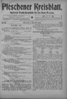 Pleschener Kreisblatt: Amtliches Publicationsblatt fuer den Kreis Pleschen 1903.06.20 Jg.51 Nr49