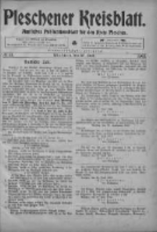Pleschener Kreisblatt: Amtliches Publicationsblatt fuer den Kreis Pleschen 1903.06.27 Jg.51 Nr51