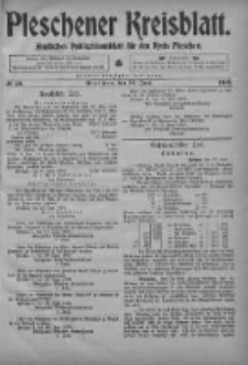 Pleschener Kreisblatt: Amtliches Publicationsblatt fuer den Kreis Pleschen 1903.06.24 Jg.51 Nr50