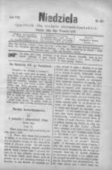 Niedziela: tygodnik dla rodzin chrześcijańskich 1882.09.10 R.8 Nr415