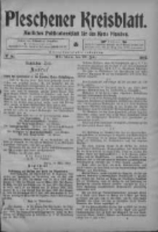 Pleschener Kreisblatt: Amtliches Publicationsblatt fuer den Kreis Pleschen 1903.07.29 Jg.51 Nr60