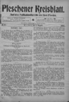 Pleschener Kreisblatt: Amtliches Publicationsblatt fuer den Kreis Pleschen 1903.08.01 Jg.51 Nr61