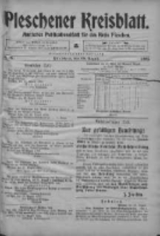 Pleschener Kreisblatt: Amtliches Publicationsblatt fuer den Kreis Pleschen 1903.08.29 Jg.51 Nr69