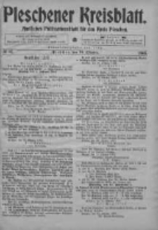 Pleschener Kreisblatt: Amtliches Publicationsblatt fuer den Kreis Pleschen 1903.10.24 Jg.51 Nr85