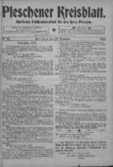 Pleschener Kreisblatt: Amtliches Publicationsblatt fuer den Kreis Pleschen 1903.12.12 Jg.51 Nr99