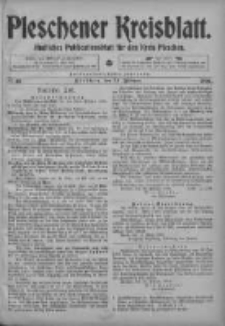 Pleschener Kreisblatt: Amtliches Publicationsblatt fuer den Kreis Pleschen 1904.02.24 Jg.52 Nr16