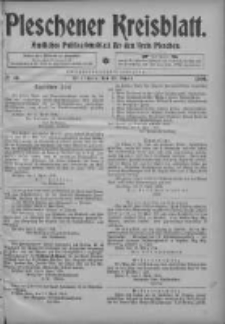 Pleschener Kreisblatt: Amtliches Publicationsblatt fuer den Kreis Pleschen 1904.04.13 Jg.52 Nr30