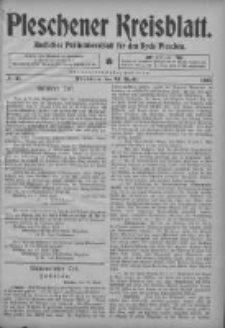 Pleschener Kreisblatt: Amtliches Publicationsblatt fuer den Kreis Pleschen 1904.04.23 Jg.52 Nr33