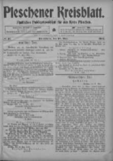 Pleschener Kreisblatt: Amtliches Publicationsblatt fuer den Kreis Pleschen 1904.05.18 Jg.52 Nr40
