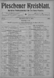Pleschener Kreisblatt: Amtliches Publicationsblatt fuer den Kreis Pleschen 1904.06.15 Jg.52 Nr48