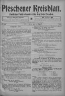 Pleschener Kreisblatt: Amtliches Publicationsblatt fuer den Kreis Pleschen 1904.08.03 Jg.52 Nr62