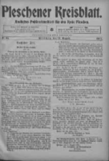Pleschener Kreisblatt: Amtliches Publicationsblatt fuer den Kreis Pleschen 1904.08.13 Jg.52 Nr65