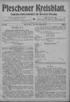 Pleschener Kreisblatt: Amtliches Publicationsblatt fuer den Kreis Pleschen 1904.09.14 Jg.52 Nr74