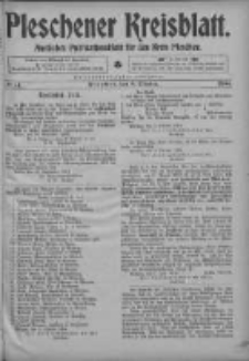Pleschener Kreisblatt: Amtliches Publicationsblatt fuer den Kreis Pleschen 1904.10.08 Jg.52 Nr81