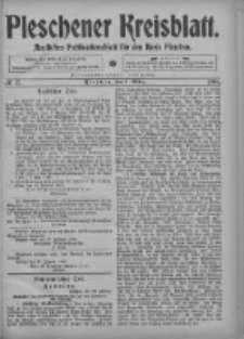 Pleschener Kreisblatt: Amtliches Publicationsblatt fuer den Kreis Pleschen 1905.03.01 Jg.53 Nr17