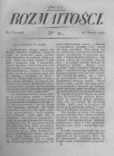 Rozmaitości. Pismo Dodatkowe do Gazety Lwowskiej. 1822 R.2 nr21