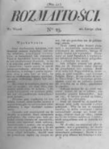 Rozmaitości. Pismo Dodatkowe do Gazety Lwowskiej. 1822 R.2 nr23