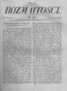 Rozmaitości. Pismo Dodatkowe do Gazety Lwowskiej. 1822 R.2 nr38