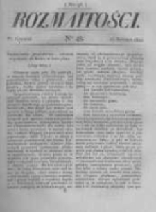 Rozmaitości. Pismo Dodatkowe do Gazety Lwowskiej. 1822 R.2 nr48