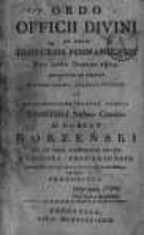 OrdOrdo Officii Divini ad Usum Dioecesis Posnaniensis Pro Anno Domini 1819...