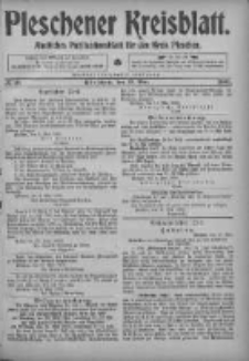 Pleschener Kreisblatt: Amtliches Publicationsblatt fuer den Kreis Pleschen 1905.05.13 Jg.53 Nr38
